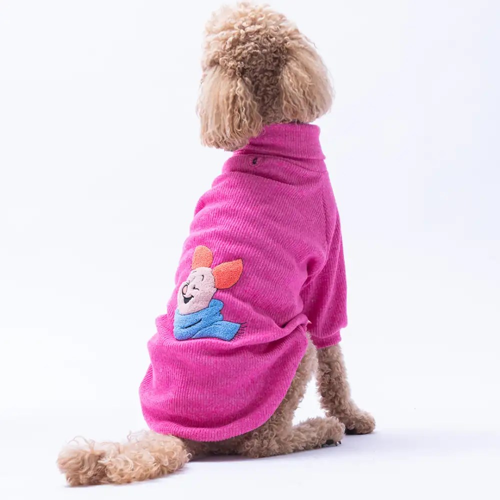 PawStar Fuşya Poohs Ashdown Piglet Büyük Irk Triko Sweat
