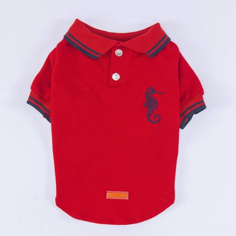 PawStar Kırmızı Marine Polo Yaka T-Shirt