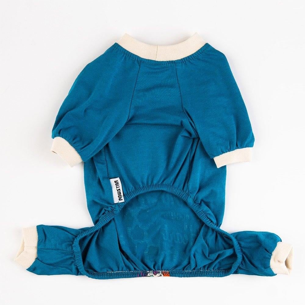 PawStar Blue Giraffe Combed Jumpsuit