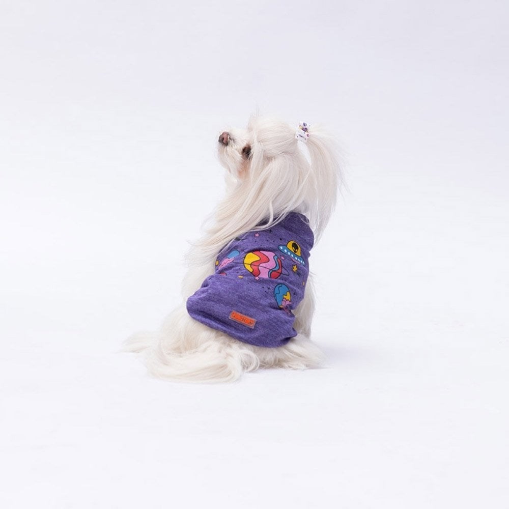 PawStar Mor Space Time T-Shirt Küçük Irk