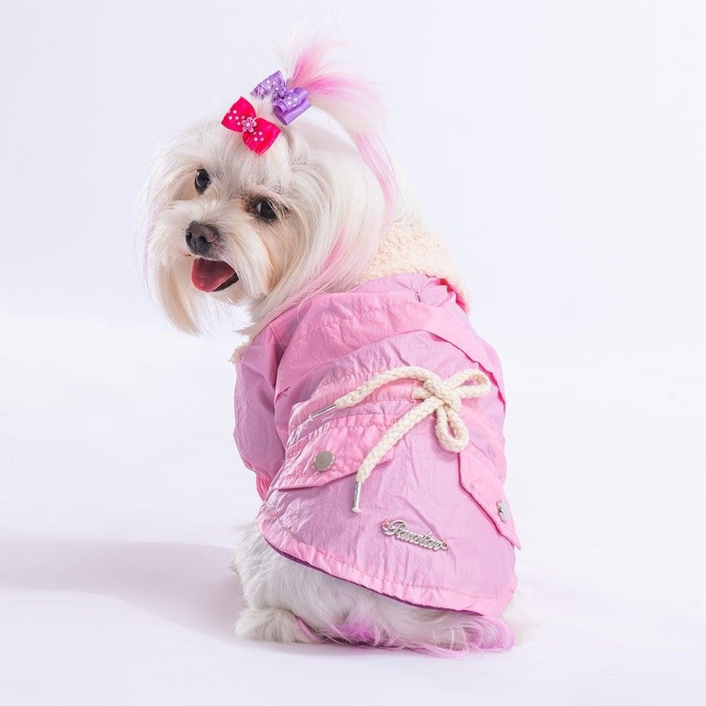 PawStar Pink Brillante Raincoat Small and Medium Breeds