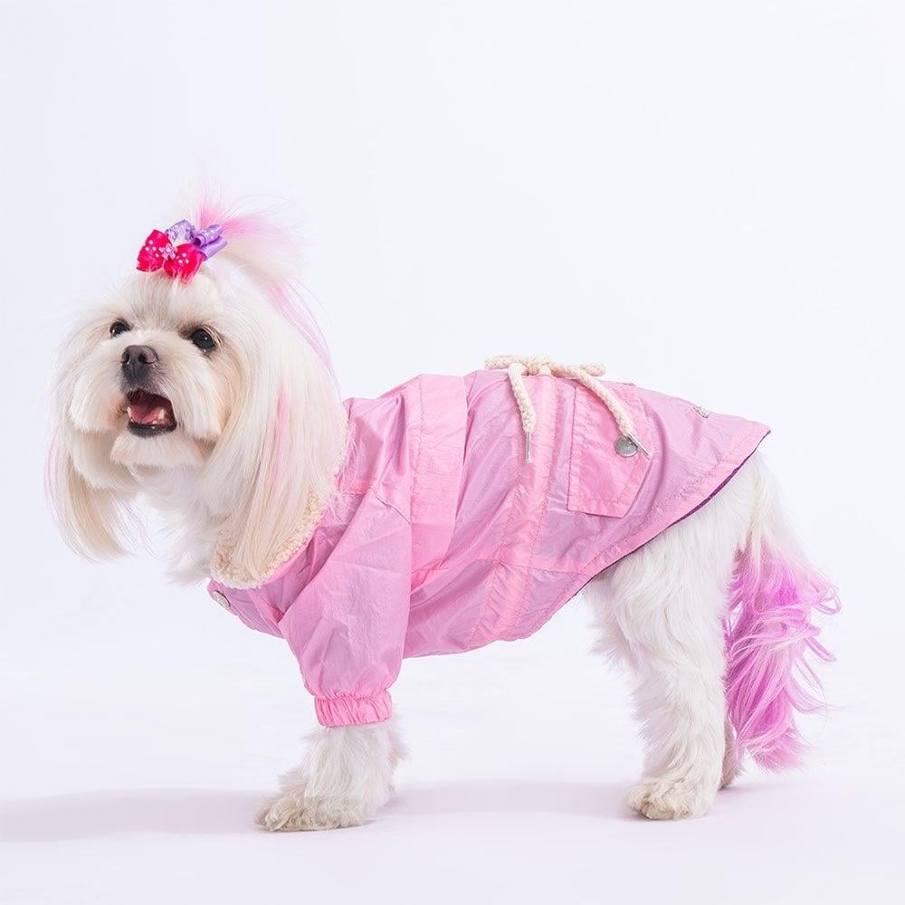 PawStar Pink Brillante Raincoat Small and Medium Breeds