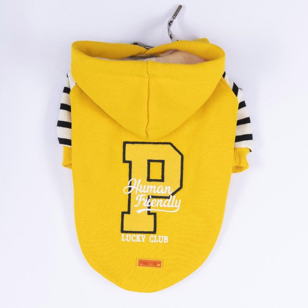 PawStar Sarı Lucky Club Hoodie Küçük ve Orta Irk