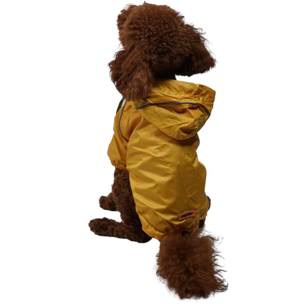 PawStar Yellow Pluvia Small and Medium Breed Raincoat