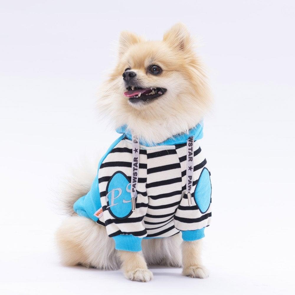 PawStar Turkuaz Lucky Club Hoodie Küçük ve Orta Irk