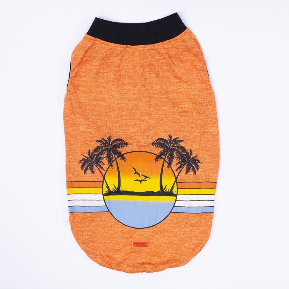 PawStar Turuncu Sunrise Büyük Irk T-Shirt