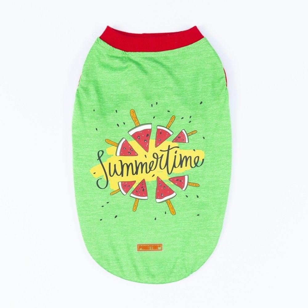 PawStar Yeşil Summer Büyük Irk T-Shirt