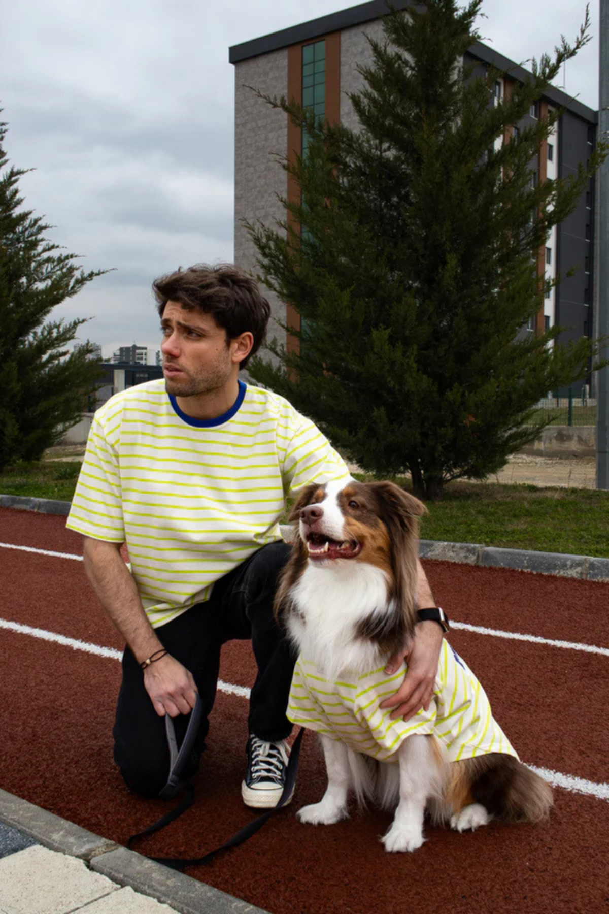 Asky&Erd AskyxHuman | Slow Mornings Club Stripe T-Shirt | Citrus Lime