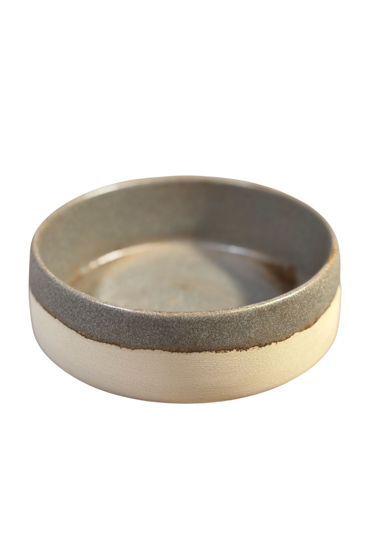 Feza Seramik Köpek Mama Kasesi- Bej/Beyaz