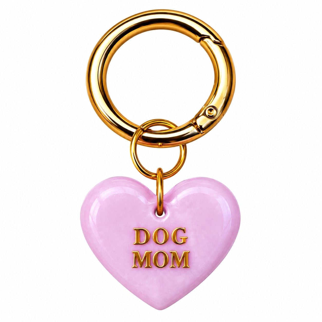 Dog And The City Dog Mom Charm Köpek Anahtarlığı Pembe