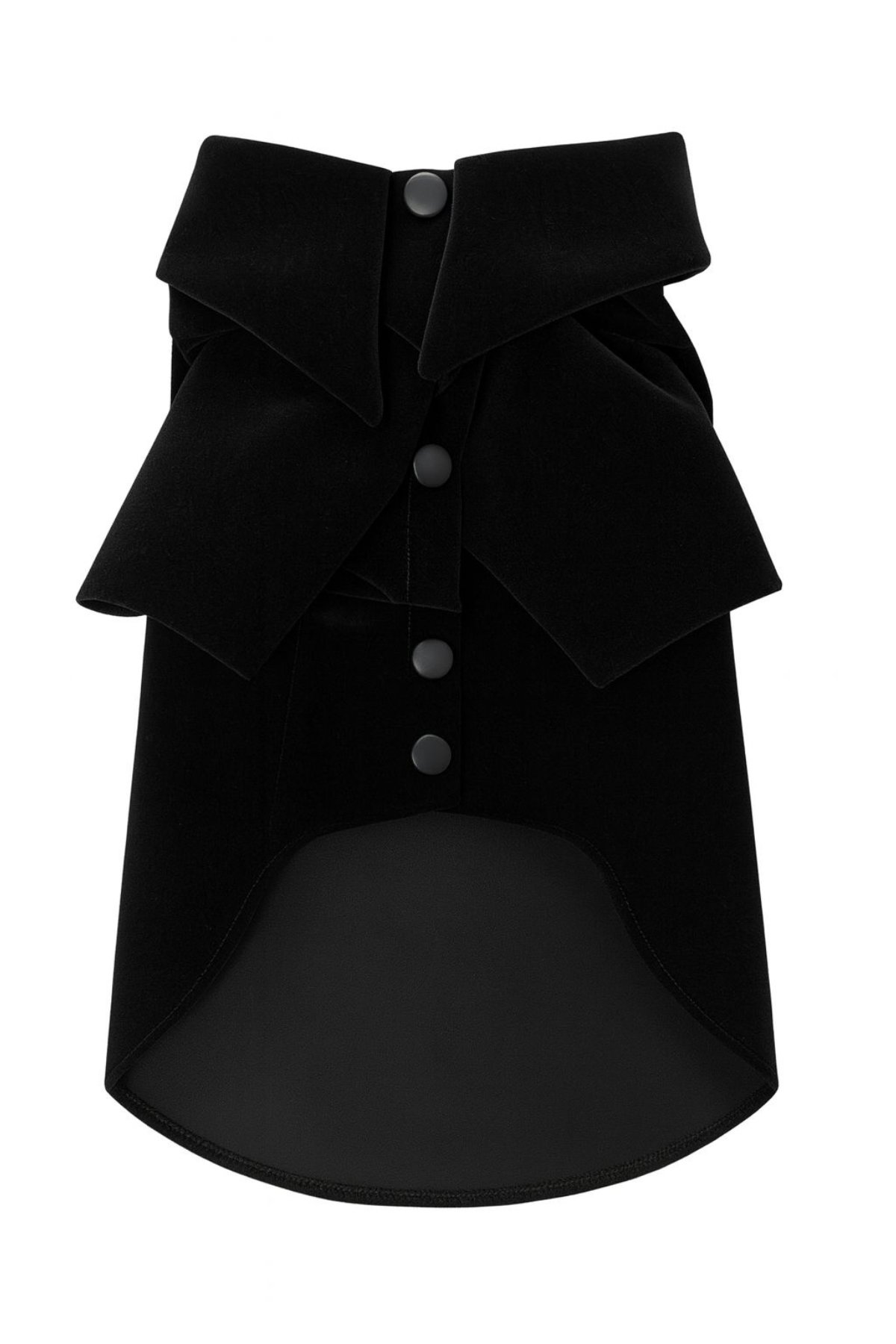 Mer Paw Kadife Siyah Gömlek - L