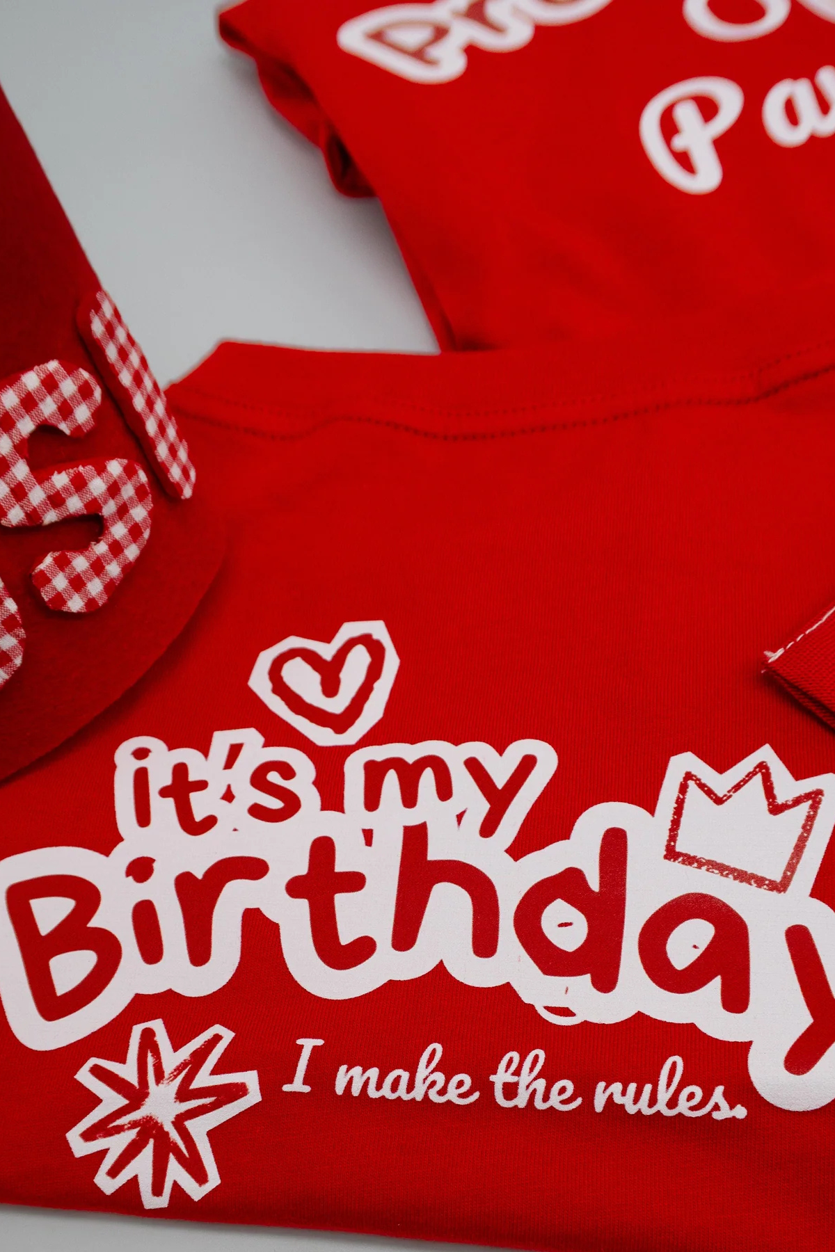 Asky&Erd It’s My Birthday Köpek T-Shirt Cherry Red