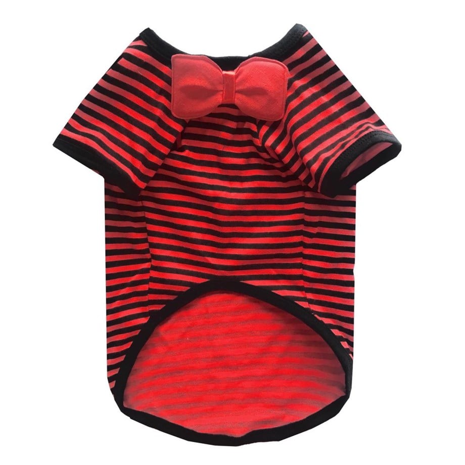 Alphadog Design Black Bowtie Köpek T-shirt