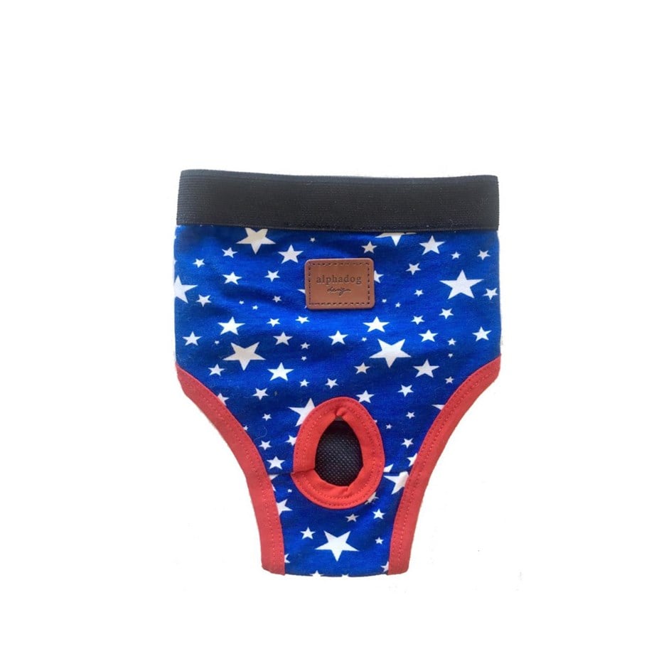 Alphadog Design Köpek Özel Gün Çamaşır Regl Külodu Blue Stars