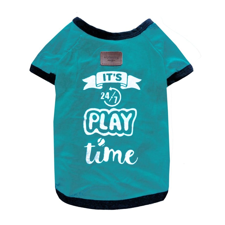 Alphadog Design Play Time Köpek T-shirt Yeşil