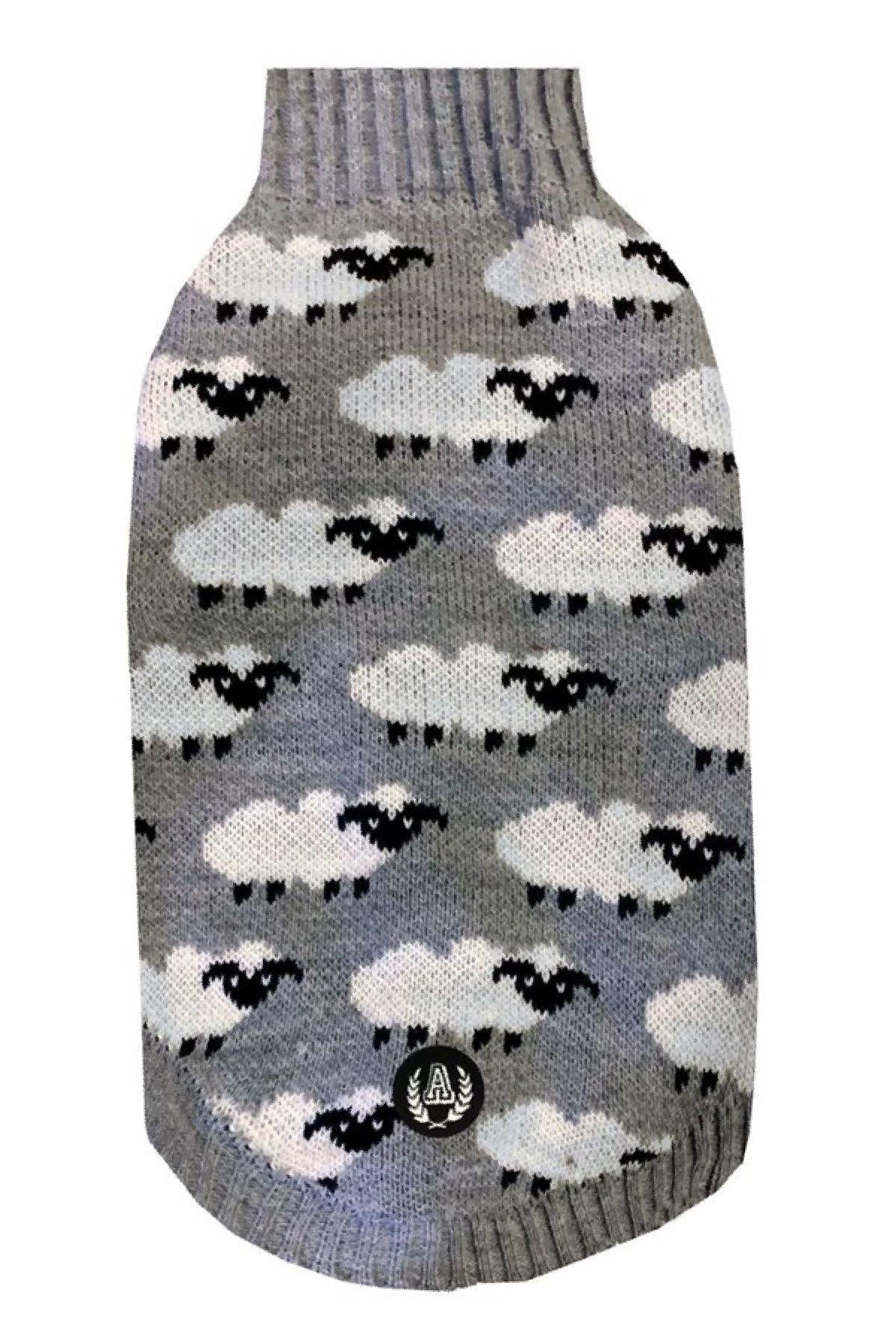 Alphadog Design Valley Knit Köpek Kazak Gri