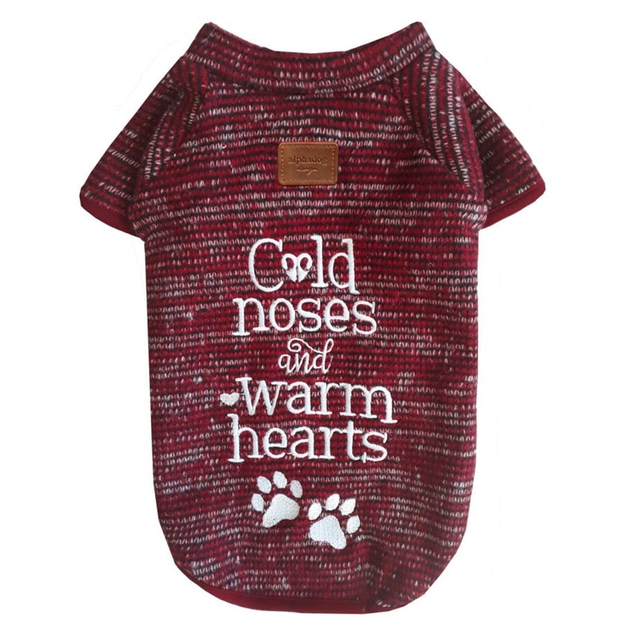 Alphadog Design Warm Hearts Köpek Kazak Bordo