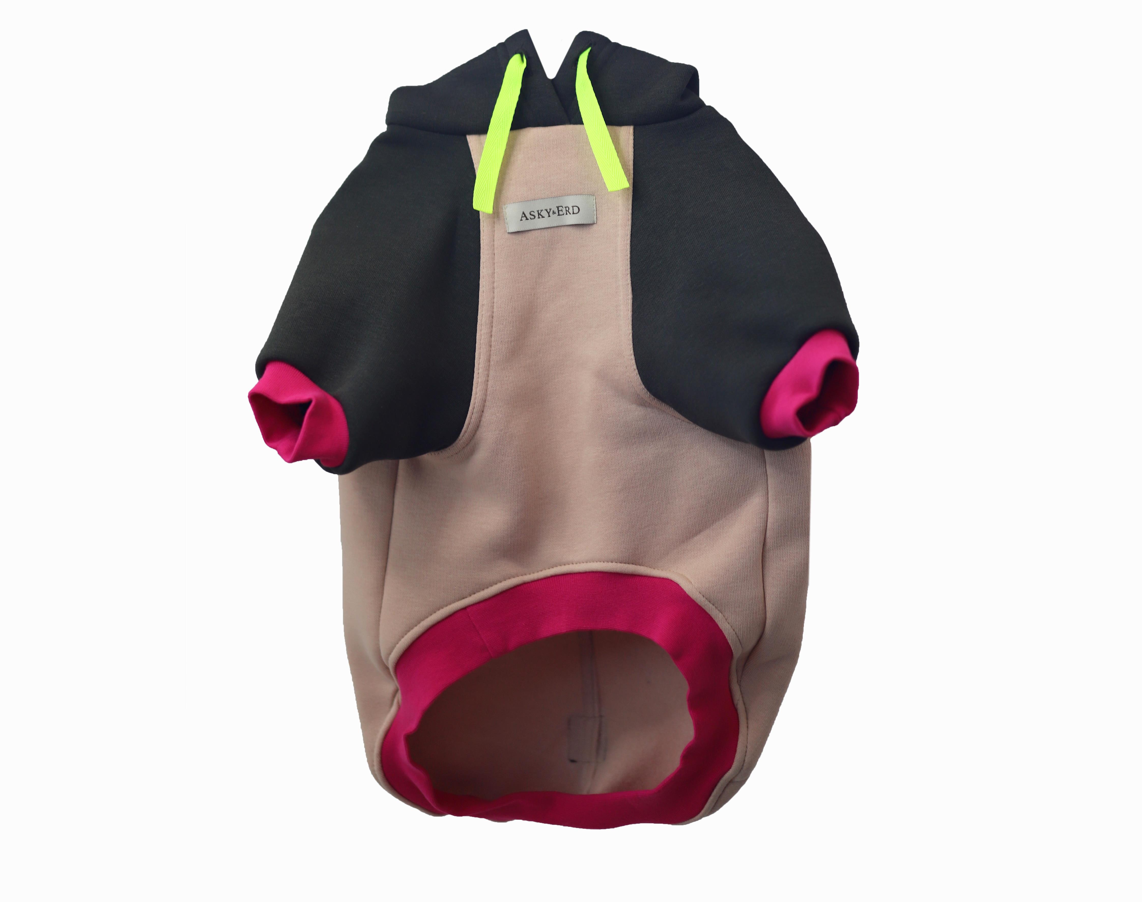 Asky and Erd Soho Hoodie | Vanilla&Khaki Köpek Sweatshirti