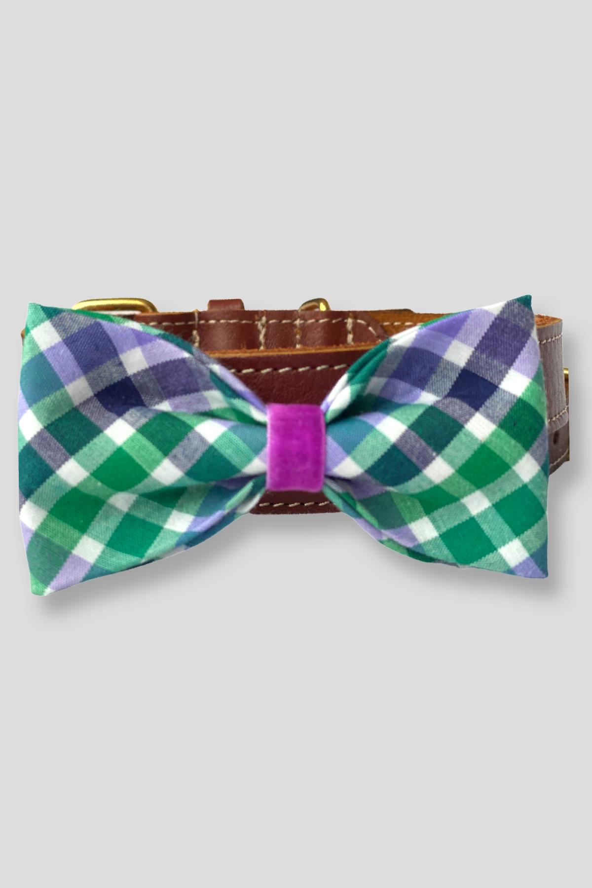 Asky&Erd Bow Tie Green Lavender Köpek Papyon
