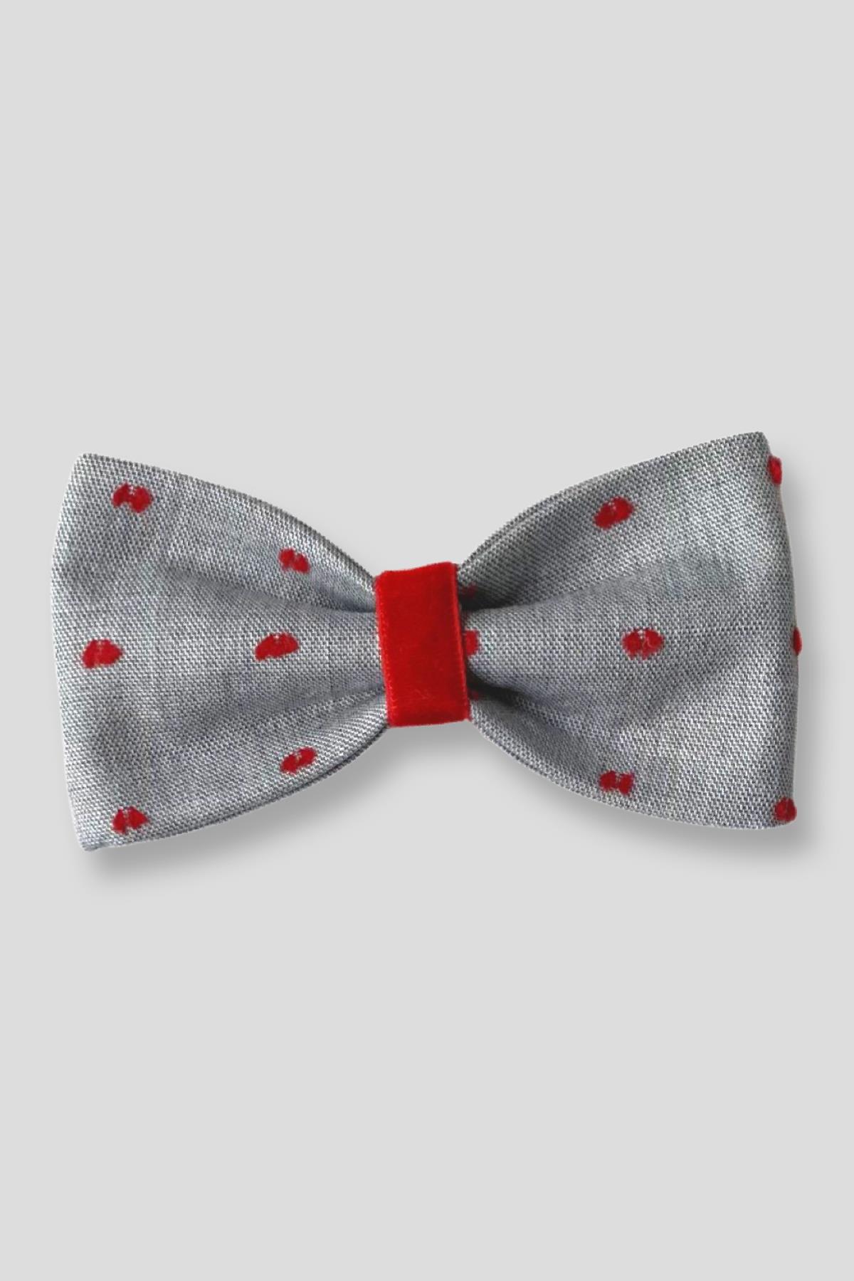 Asky & Erd Bow Tie Red Dots Dog Papyon