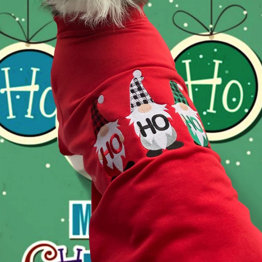Asky&Erd Signature Köpek Sweatshirt - Ho Ho!! - Scarlet Red