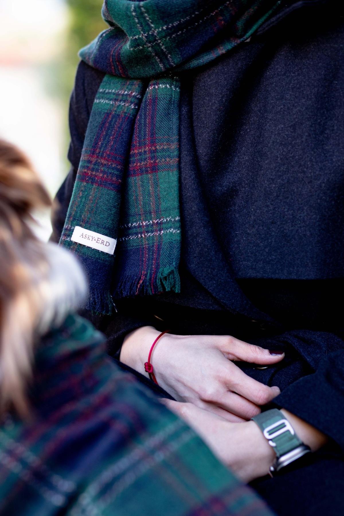 Askyxhuman | Green Plaid Scarf