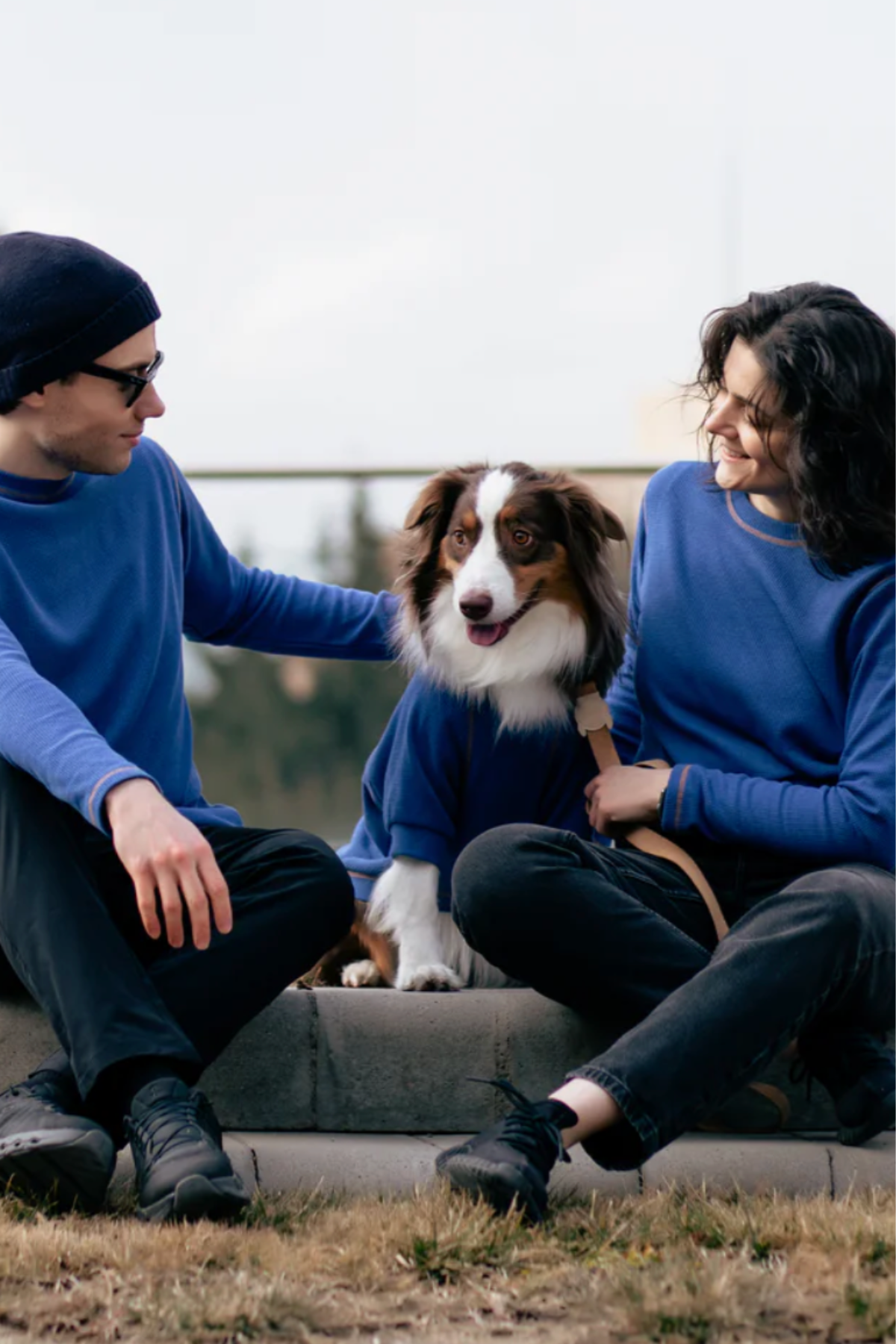 AskyxHuman | Waffle Tshirt | Deep Ocean