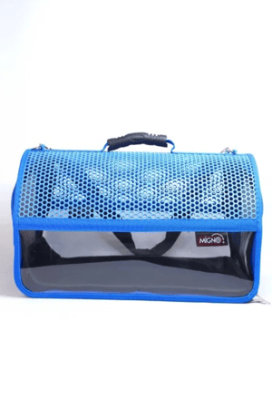 Migno Flybag Voyager Fileli-Şeffaf Model Kedi Köpek Taşıma Çantaları - Mavi