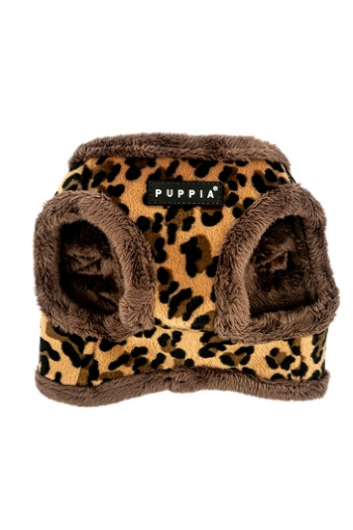 Puppia Wild Harness B Köpek Göğüs Tasması - Kahverengi | Leopar Desenli