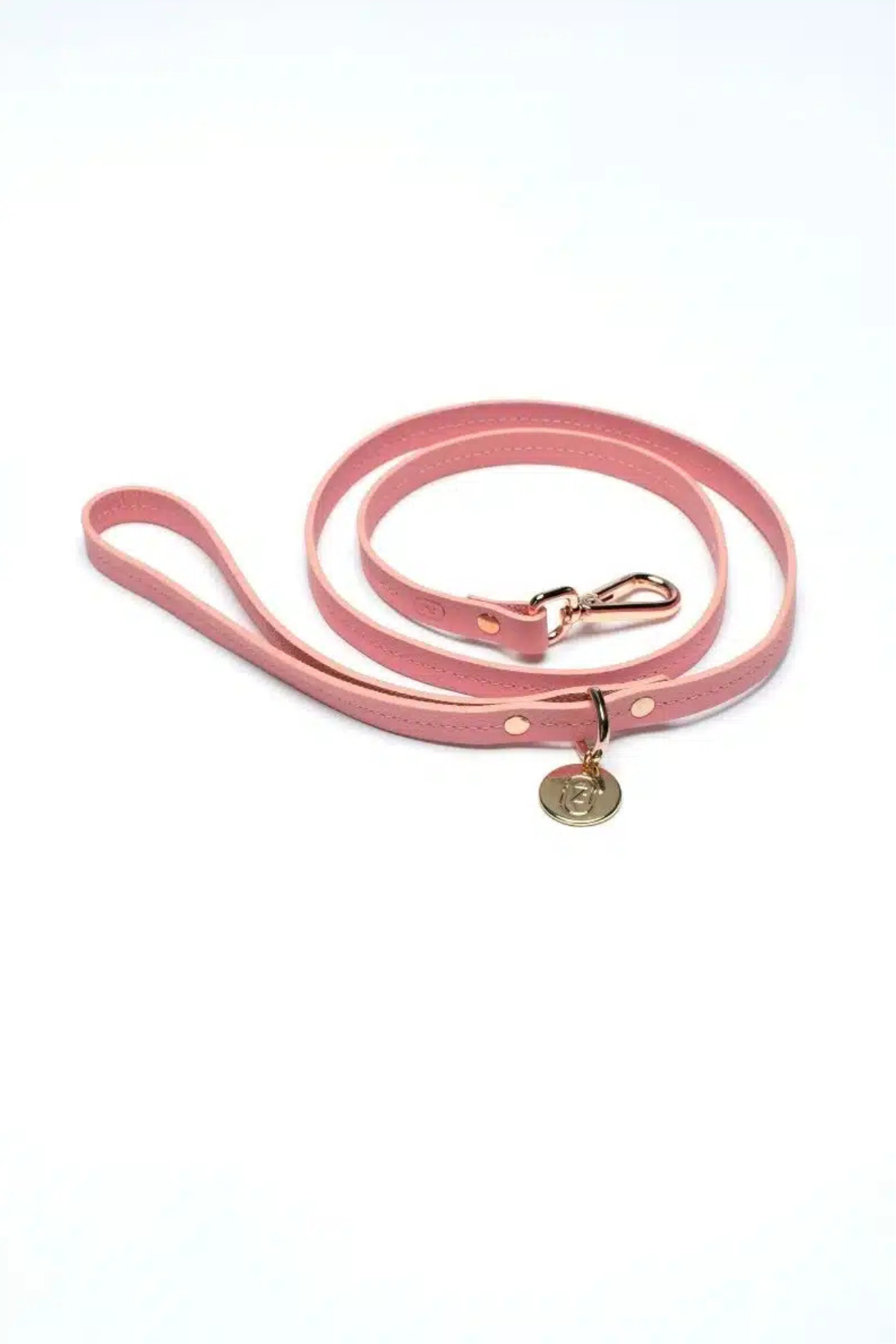 Leather Leash In Candy Pink
