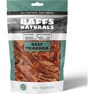 Baffs Naturals Beef Larynx 100% Natural Chewable Dog Treats 100 gr