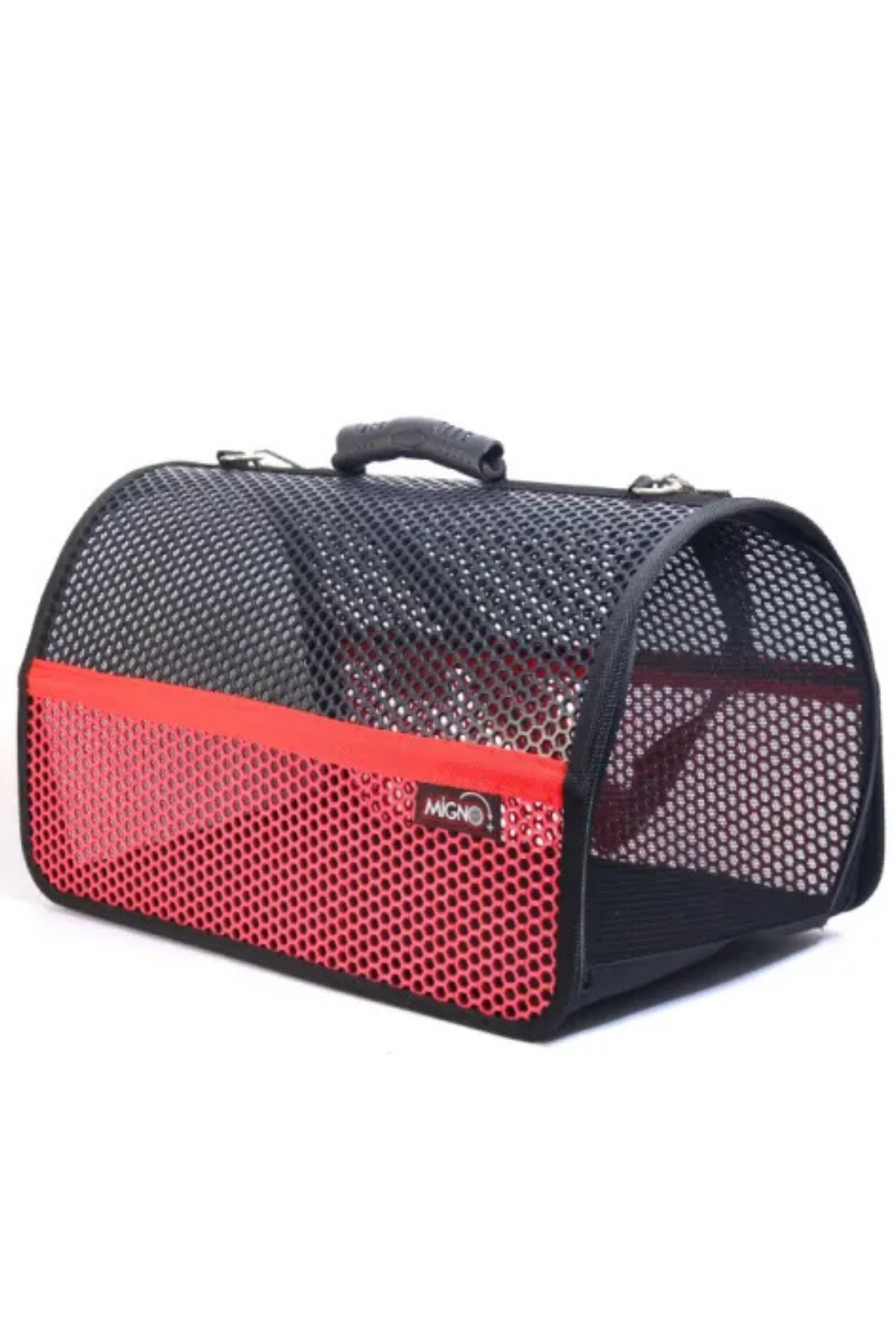 Migno Flybag Voyager Fileli Model Kedi Köpek Taşıma Çantaları - Kırmızı-Siyah