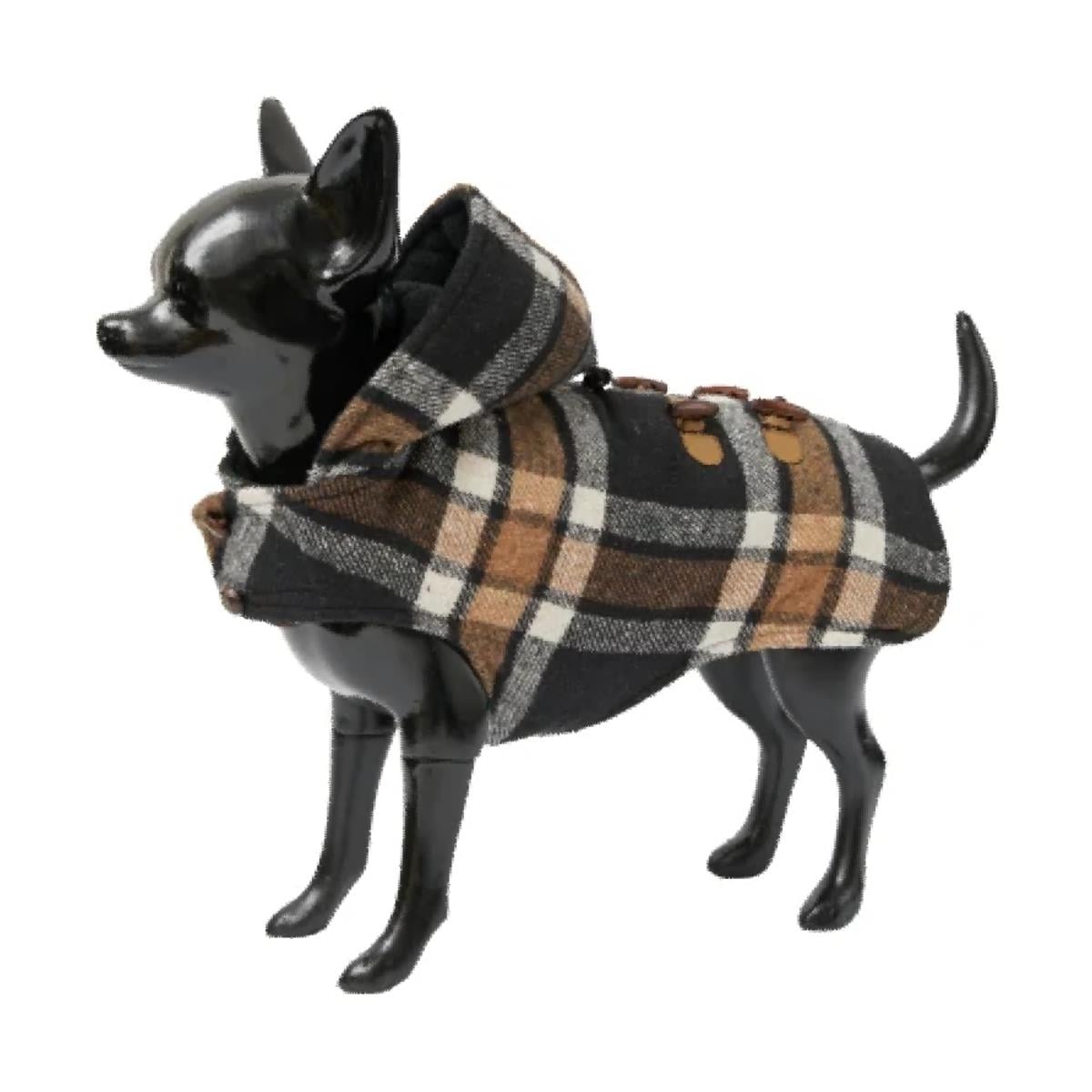 Bcbc Duffle Coat Hooded Dog Jacket Coffee