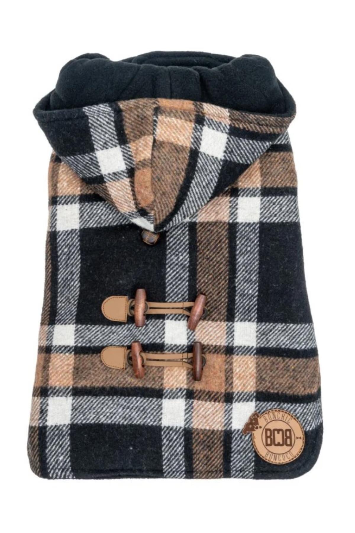 Bcbc Duffle Coat Hooded Dog Jacket Coffee