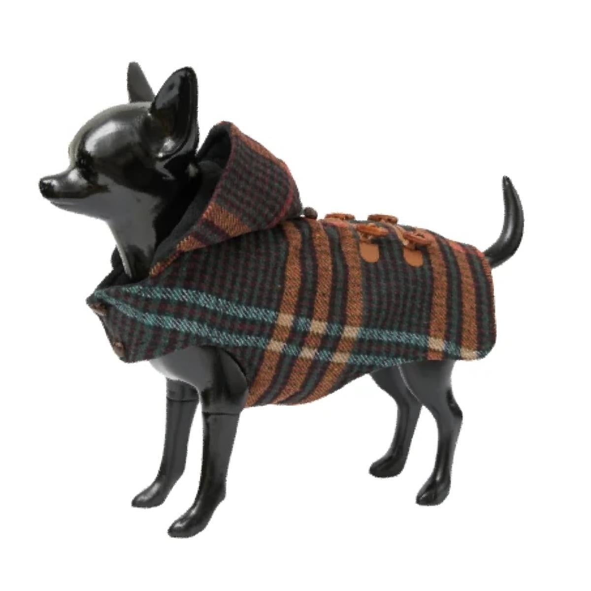 Bcbc Duffle Coat Hooded Dog Jacket Coffee-Blue