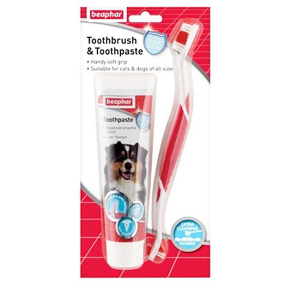 Beaphar Köpek Diş Macunu + Diş Fırçası Set