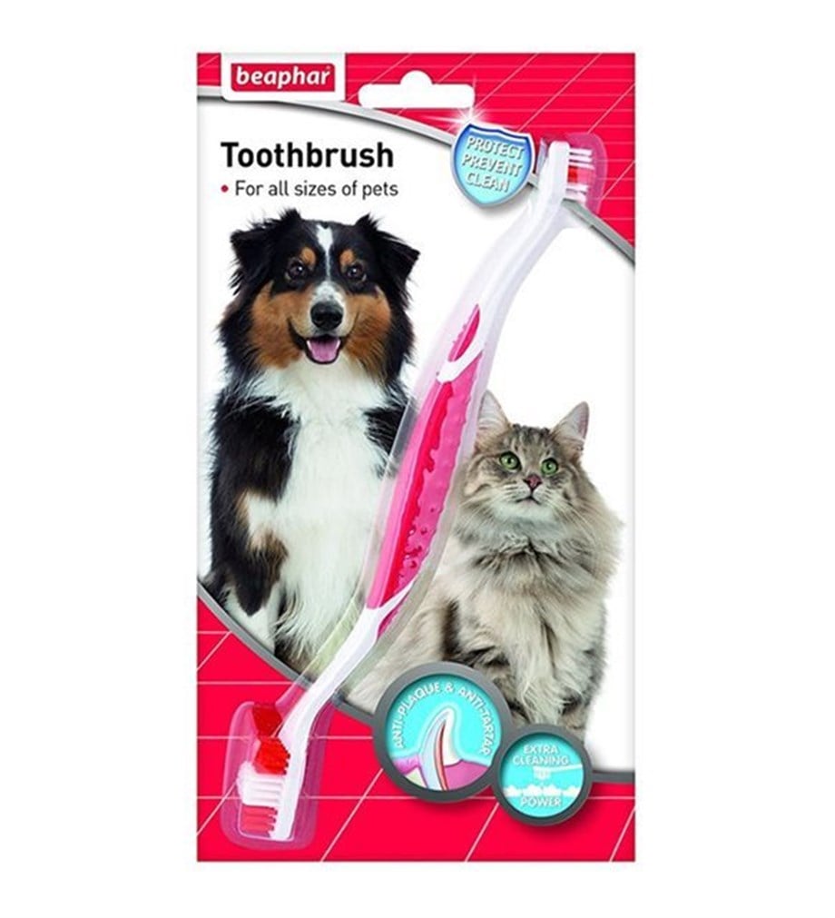 Beaphar Toothbrush Çift Taraflı Kedi ve Köpek Diş Fırçası