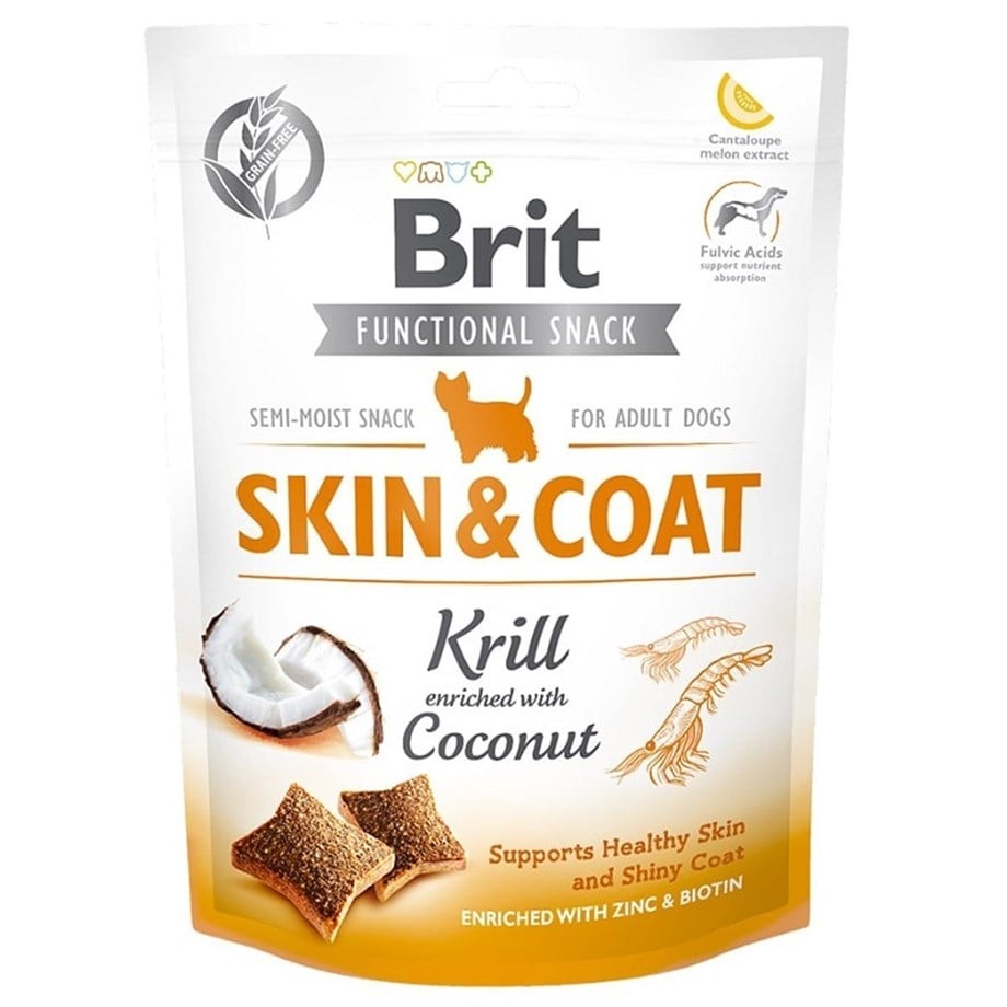 Brit Care Skin Coat Karides ve Hindistan Cevizli Köpek Ödülü 150 Gr