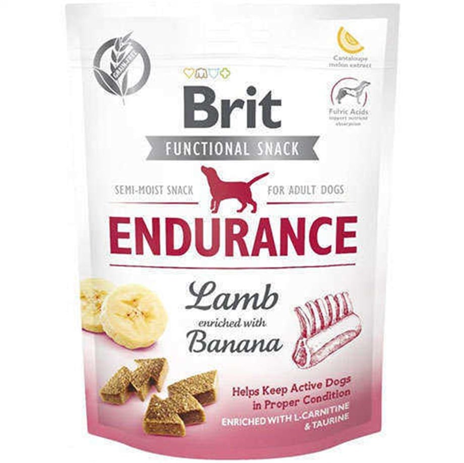 Brit Care Snack Endurance Kuzu ve Muzlu Köpek Ödül Maması 150 Gr