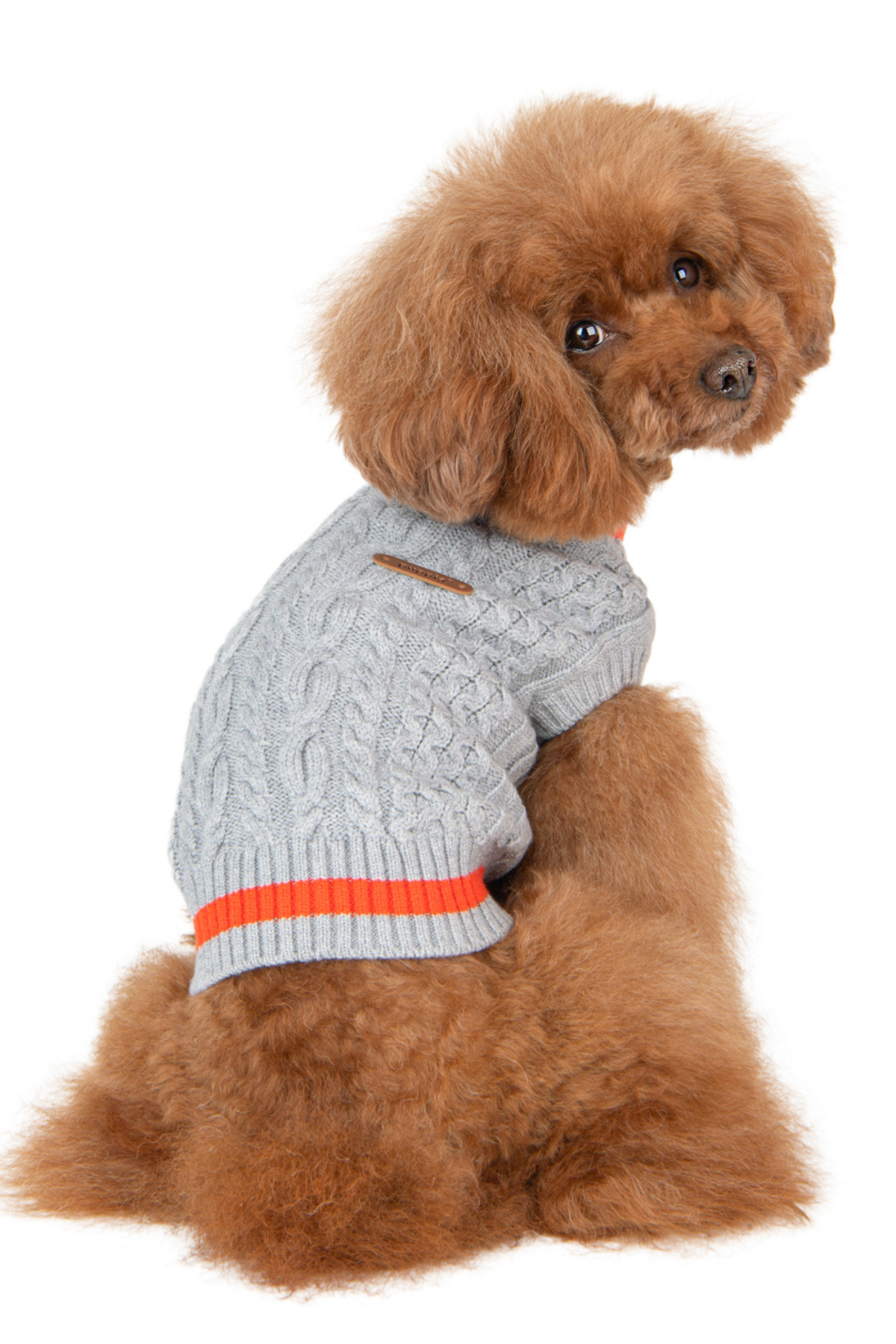 Puppia Fannar Örgü Köpek Kazağı Melanj Gri  