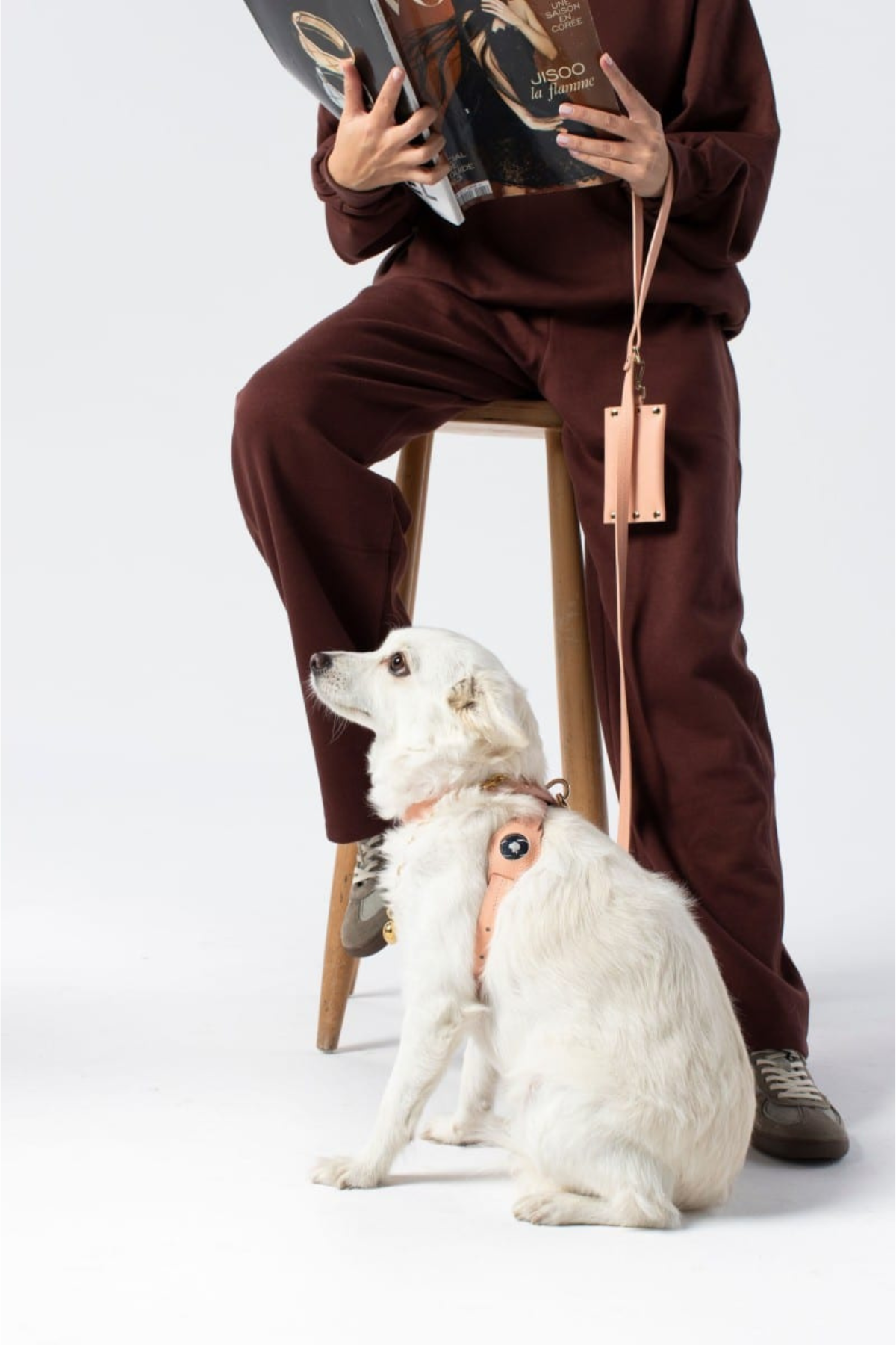 Zoe Pet Atelier Pembe Deri Köpek İhtiyaç Çantası 