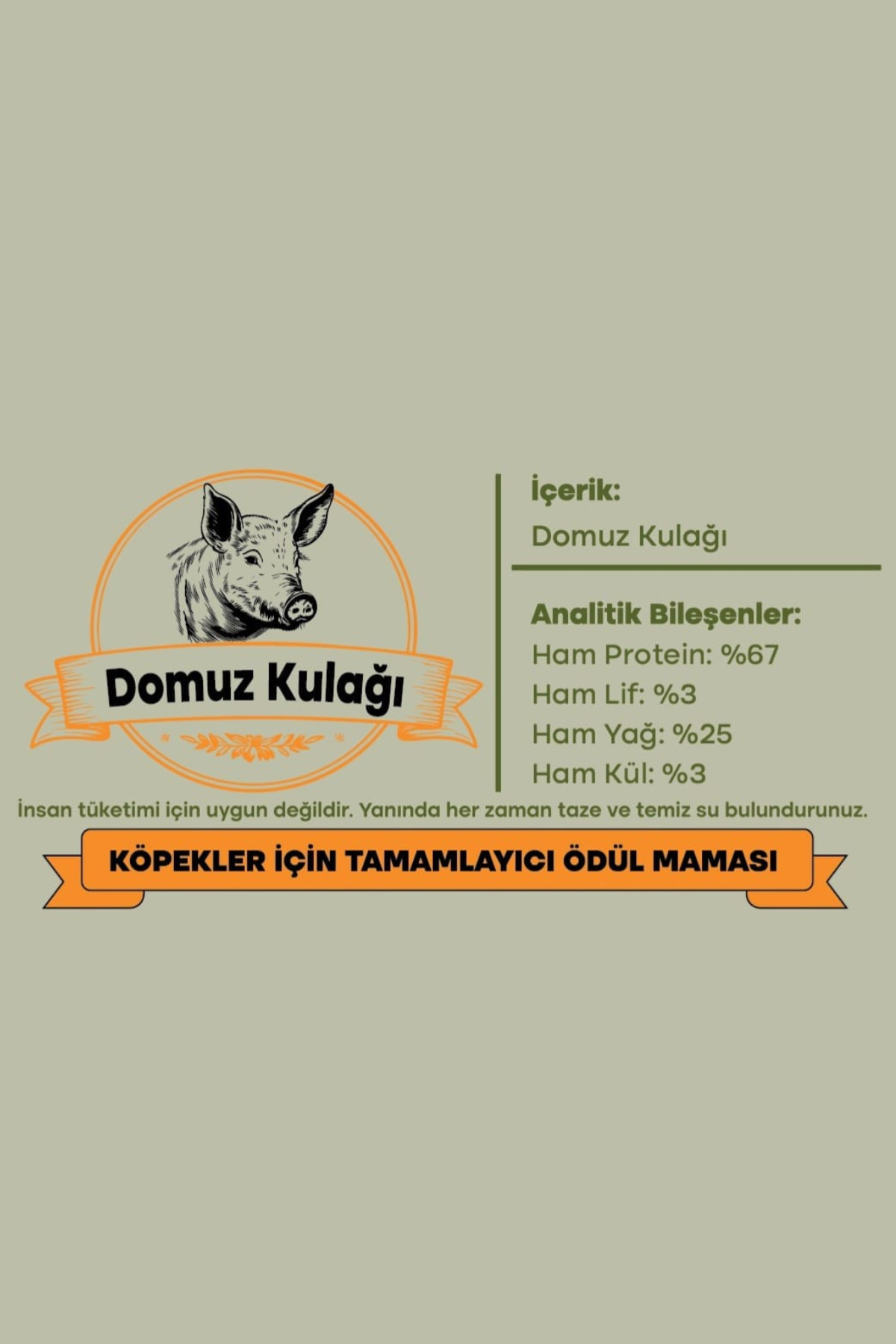 Hooffal Köpek Ödül Maması Domuz Kulağı