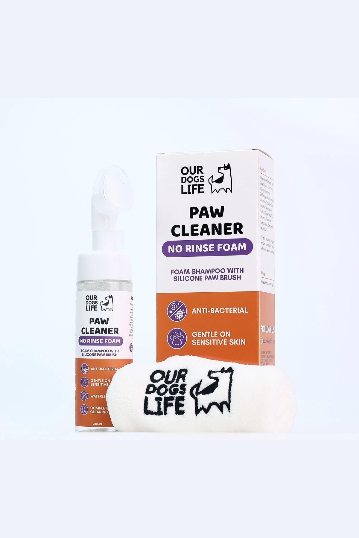 Our Dogs Life Köpük Köpek Pati Temizleyicisi + Havlu ve Fırça