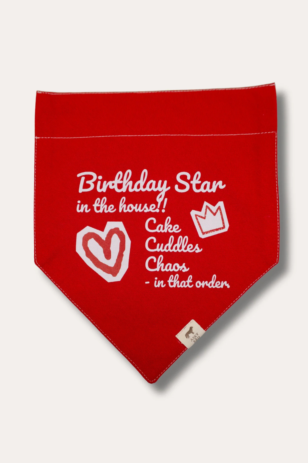 Asky&Erd Köpek Bandana | It’s My Birthday Kırmızı