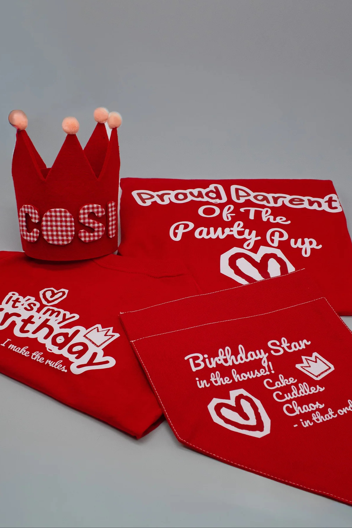 Asky&Erd It’s My Birthday T-Shirt Cherry Red Köpek Tişört