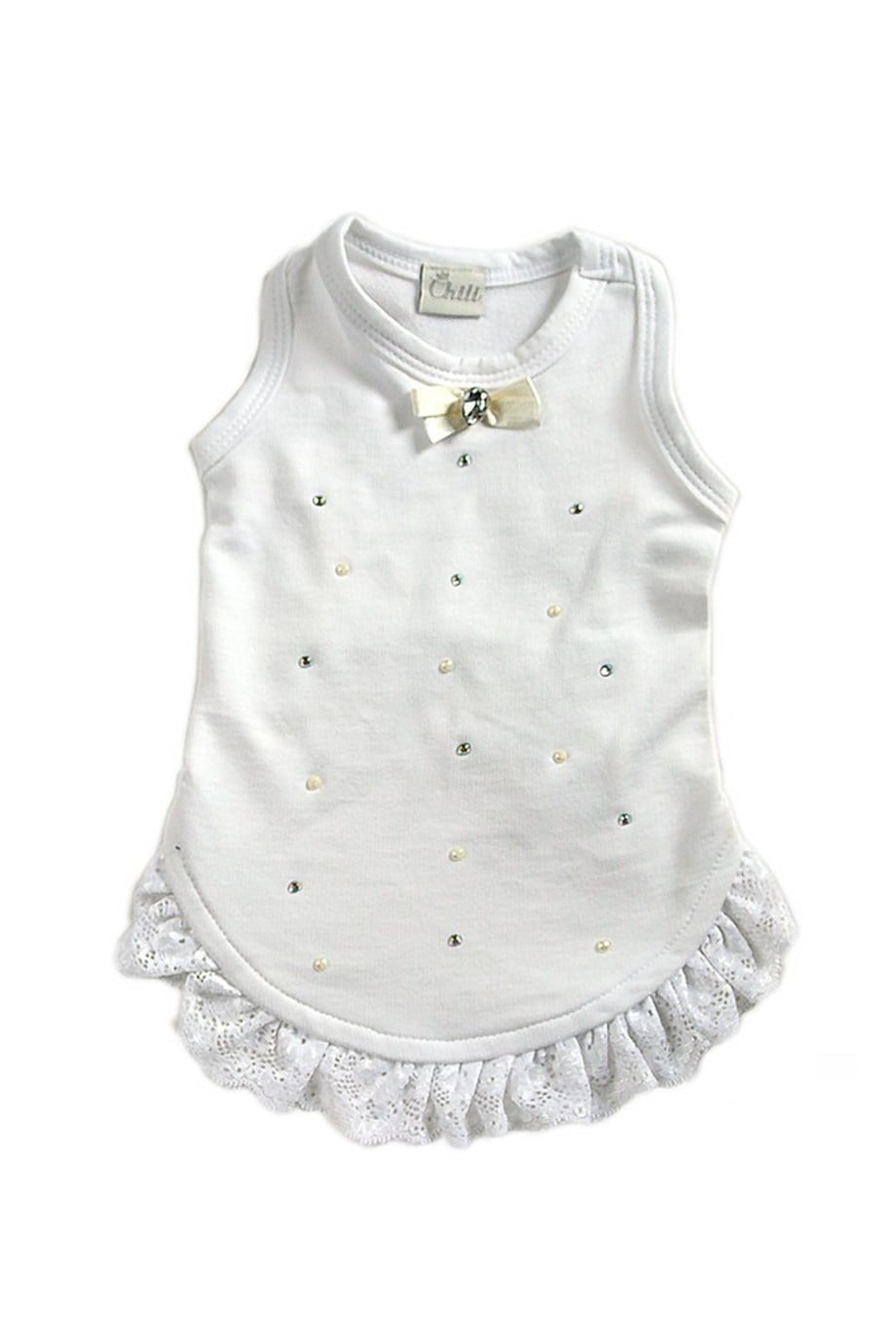 Chili Bride Dog Wedding Dress White