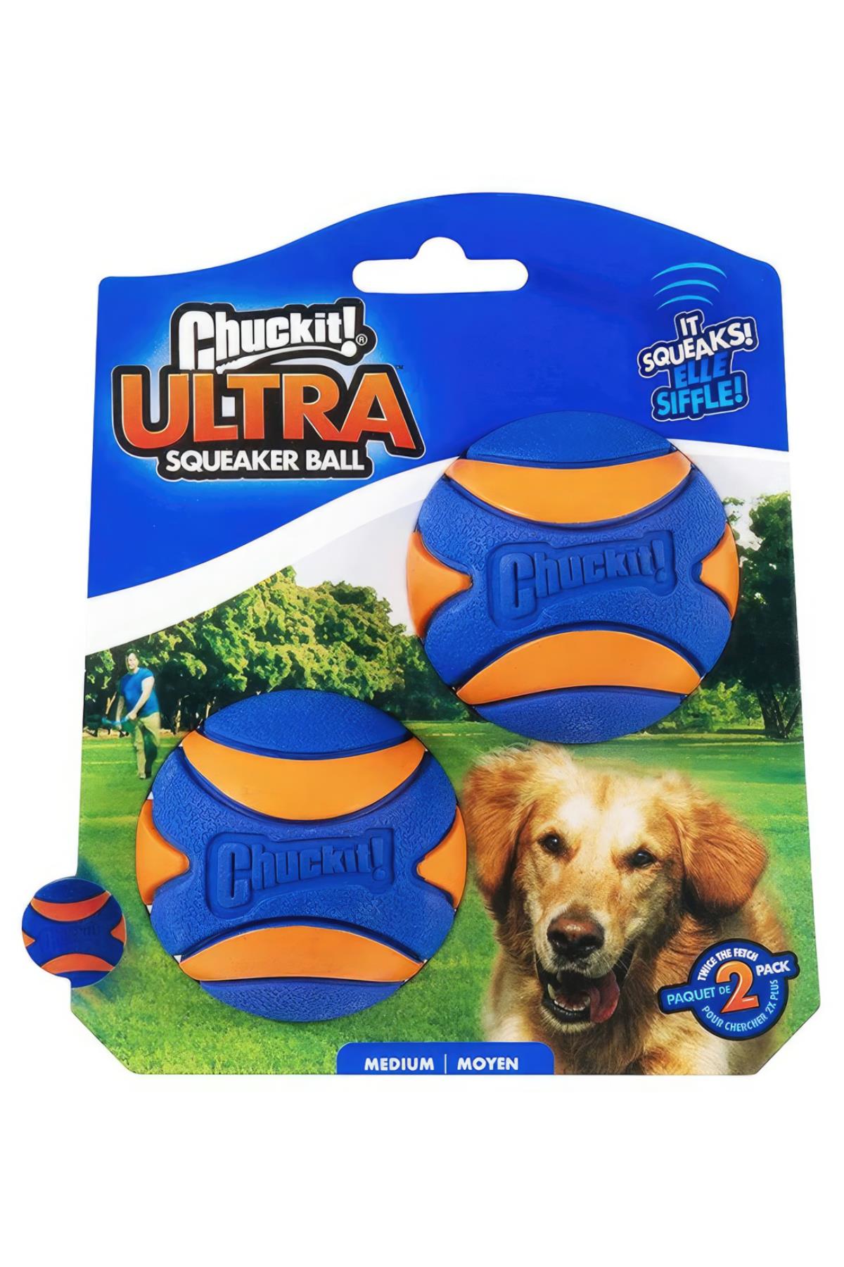 Chuckit! Utra Squeaker 2 Voice Dog Game Ball (Medium Size)