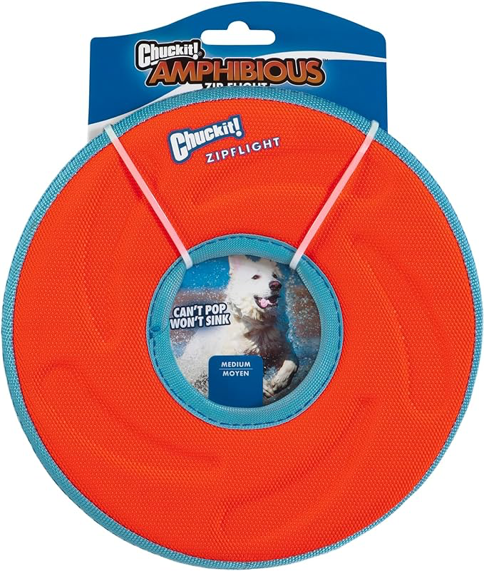 Chuckit! ZipFlight Floating Frisbee Dog Toy (Medium)