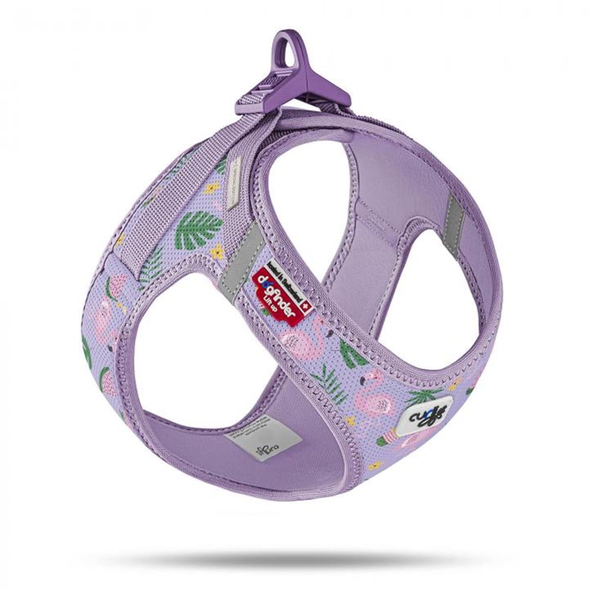 Curli Vest Göğüs Tasması Clasp Air- Mesh Lavendel Flamingo