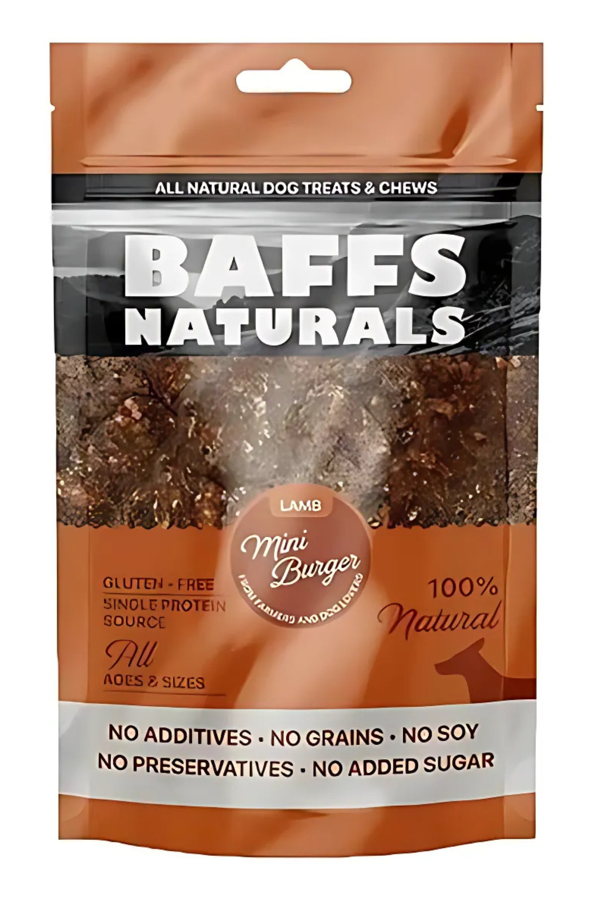 Baffs Naturals %100 Doğal Çiğnemelik Köpek Ödülü Mini Kuzu Burger